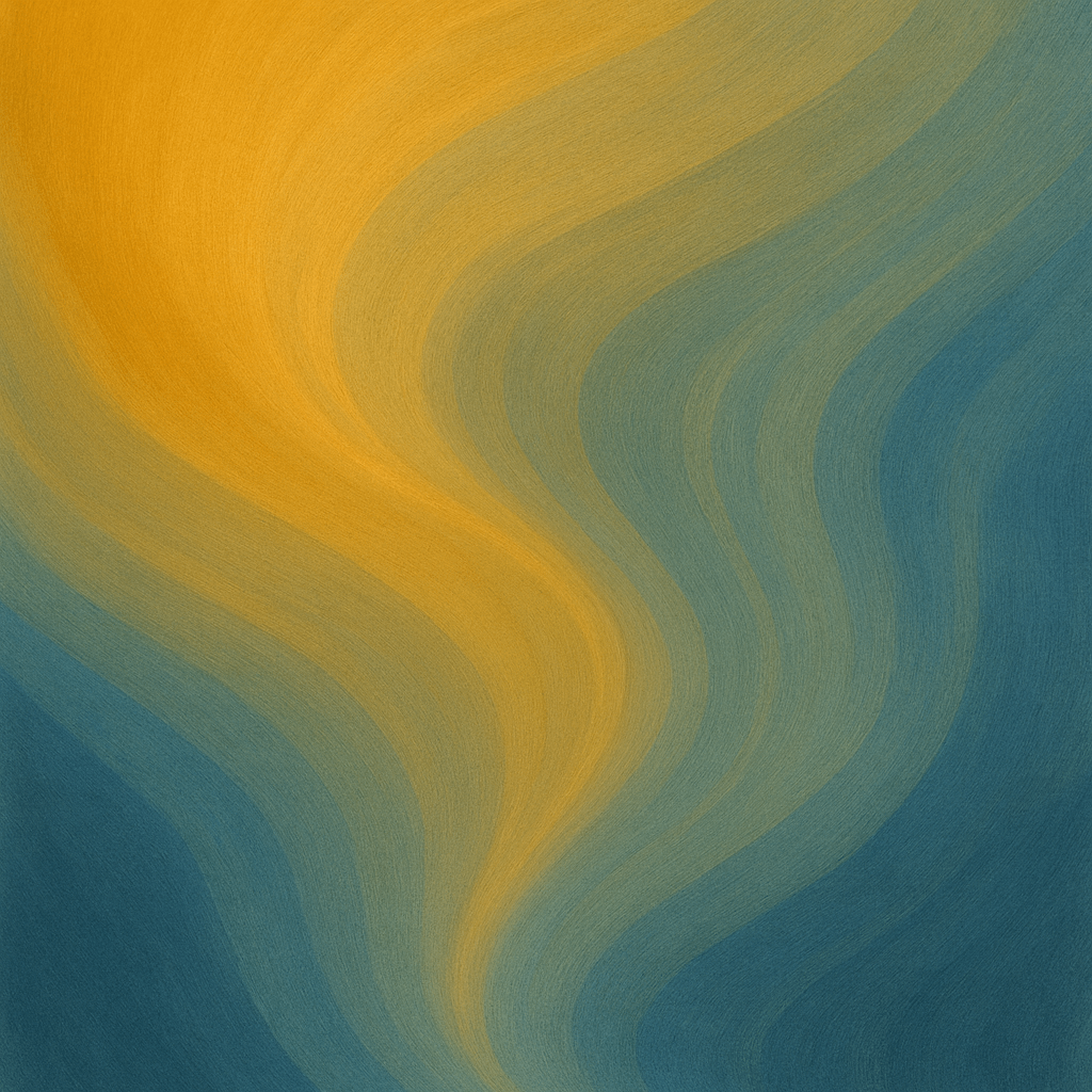 Abstract blue and gold illustration symbolizing inner child healing, nervous system regulation, emotional safety, and trauma-informed healing.